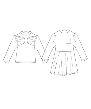 49-559 패턴인 P546-Dress(아동 티셔츠& 원피스)