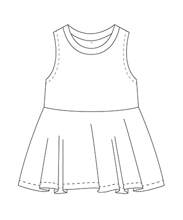 66-480 패턴인 P399 - Dress( 아동 원피스)
