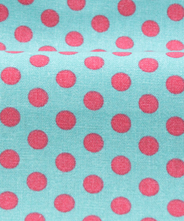 37-400 [롤]&reg;코하스아이디 코튼린넨 케이팝도트2_민트x레드