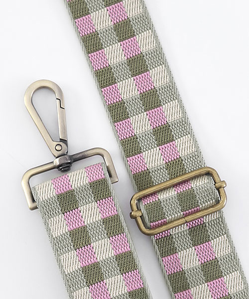 67-743 체크믹스 웨이빙끈 가방끈 38mm