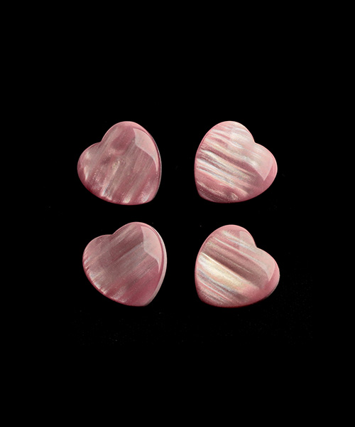 60-009 오로라 하트 단추 11mm_핑크