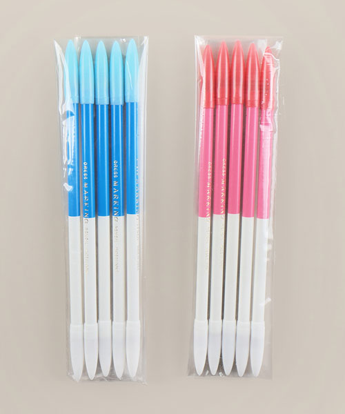 71-188 [알뜰패키지] 일제 양면 연필초크_5개 블루,핑크