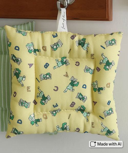 34-390 기획원단 코튼 60수 레트로 알파벳월드_옐로우