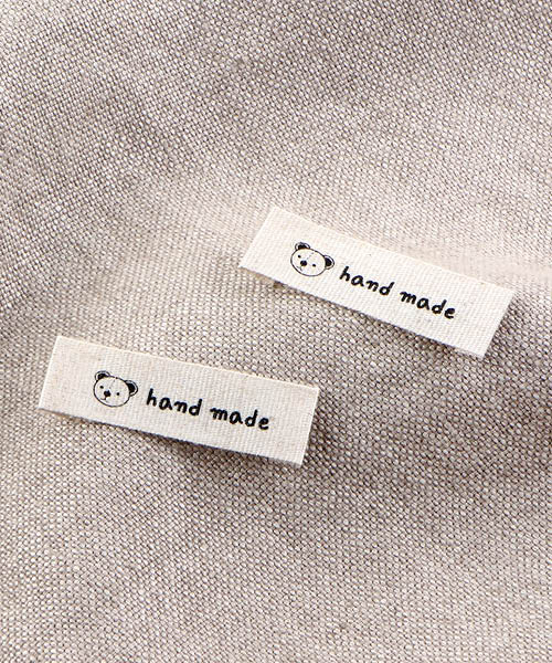 70-282 곰 핸드메이드 소프트 린넨라벨_내추럴