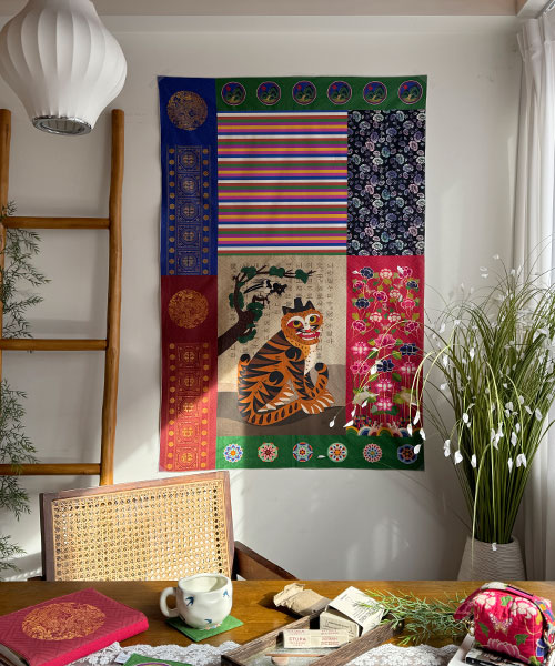 31-632 코디 아름다움의 뿌리 결을 잇다 전통문양 패브릭 커트지(150x92cm)_멀티