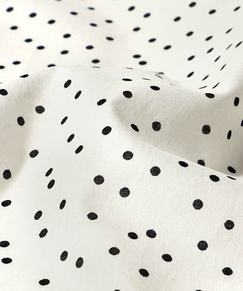 32-194 수입원단 코튼 셔팅 미니 랜덤 도트_아이보리