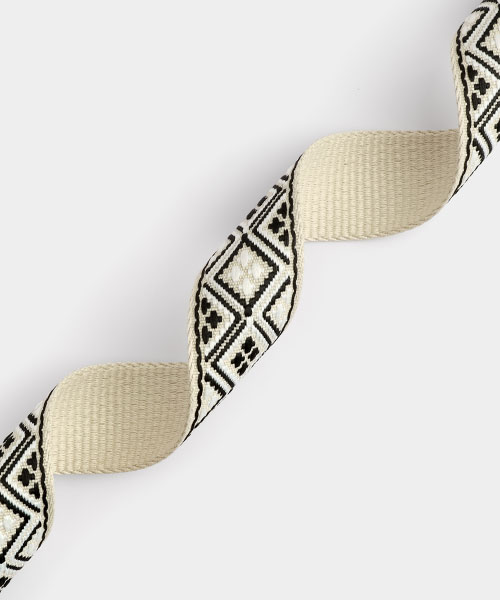 72-882 마름모 가방끈 38mm_블랙&화이트